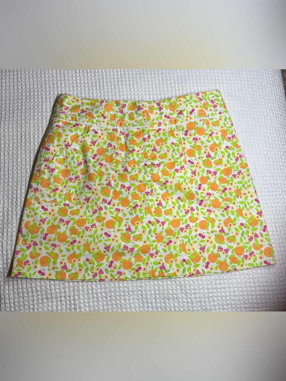 Lilly Pulitzer Citrus Print Mini Skirt - White, Orange & Pink